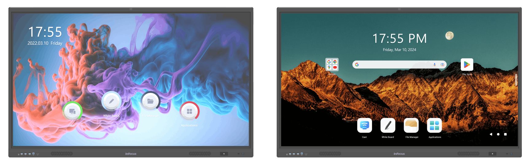 Standard and Google Launchers on InFocus JTouch Series 13